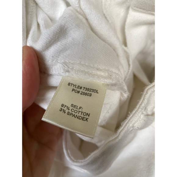 Skies Are Blue White Jeans Denim Crop Cotton Resort Vaca Button Fly Hampton Boho - Picture 7 of 7